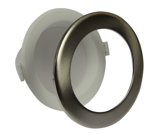 mlight decorative ring chrome matt LED downlight with a Ø of 175mm